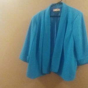 Blue 3/4 lenght blazer 22W